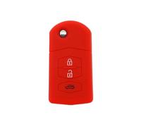 FSDGJZDFG Custodia in Silicone Portachiavi per Mazda 2 Demio 3 5 6 M5 CX7 CX9 RX8 MX5 MPV con 3 Pulsanti e Telecomando a Conchiglia