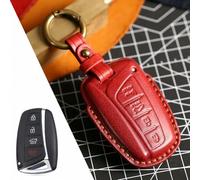 FSDGJZDFG Custodia per Chiave Auto, Accessorio per Hyundai Santa Fe Genesis Ix45 Equus, Portachiavi in Pelle, Borsa Protettiva
