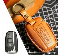 FSDGJZDFG Custodia per Chiave Auto, Accessorio per Hyundai Santa Fe Genesis Ix45 Equus, Portachiavi in Pelle, Borsa Protettiva