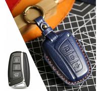 FSDGJZDFG Custodia per Chiave Auto, Accessorio per Hyundai Santa Fe Genesis Ix45 Equus, Portachiavi in Pelle, Borsa Protettiva