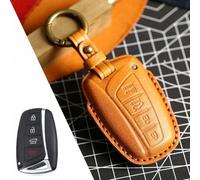 FSDGJZDFG Custodia per Chiave Auto, Accessorio per Hyundai Santa Fe Genesis Ix45 Equus, Portachiavi in Pelle, Borsa Protettiva