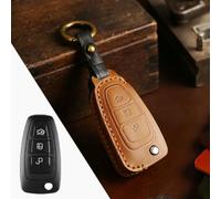 FSDGJZDFG Custodia per Chiave Auto in Pelle, Portachiavi con Portachiavi, Accessori per Ford Focus Mk2 Mk3 2 3 Kuga Edge 2014