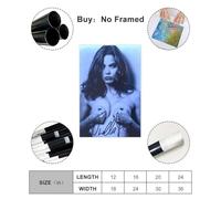 FSDJHG Poster su tela con attrice Ornella Muti, decorazione per camera da letto, ufficio, camera da letto, regalo, 40 x 60 cm