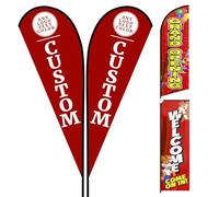 FSFLAG Bandiera piuma personalizzata, gocce pubblicitarie, segni a goccia per aziende e vetrine