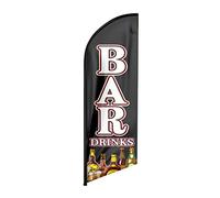 FSFLAG Banner Pubblicitario Swooper con Bandiera, per Bar, Bevande, 20 m, con Piume, Pubblicitaria, Affari (Solo Bandiera)