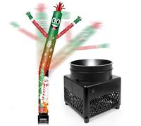 FSFLAG Figura gonfiabile a forma di fiocco di neve con ventilatore (14 cm di diametro) e luci LED integrate, divertente figura che sventola e danzante per pubblicità commerciale