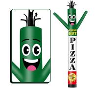 FSFLAG Tubo gonfiabile per pizza fresca e calda, 3 m, diametro 30 cm, eccentrico, ballerino ondulato, adatto per decorazione esterna, pubblicità e promozione commerciale (asciugacapelli non incluso)