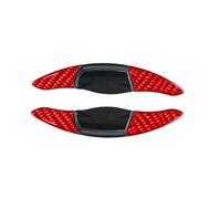 FSFYUK 2 pezzi ABS Estensione del cambio del volante Rivestimento della paletta del cambio in fibra di carbonio Rosso Per Swift 11-23 Swift Sport 12-23 Auto
