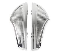 FSFYUK Pedane larghe in gomma per moto, poggiapiedi passeggero antiscivolo per modelli FLD '12-'16, FL '86-'17 per Touring dal '86 in poi e Trike dal '08 in poi, cromati