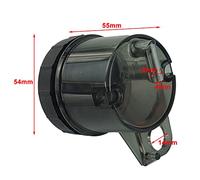 FSFYUK Serbatoio del liquido dei freni anteriori per moto, cilindro del serbatoio della frizione anteriore ABS 1 pz universale per per per per per Tutti i modelli trasparenti