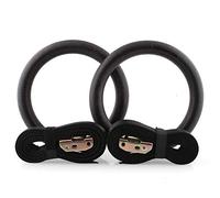 WOODEN GYM RINGS COPPIA ANELLI DA GINNASTICA CINGHIE REGOLABILI CROSSFIT FITNESS