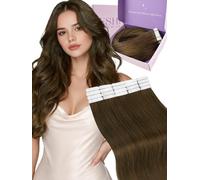 Fshine Extension Capelli Veri Biadesivo Marrone Medio Extension Adesive Invisibili Extension Capelli Remy Adesive 40 cm 50 g 20 pcs Tape Real Hair Extensions Seamless Capelli Umani Veri Sposa 4