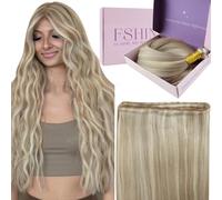 Fshine Geniale Tessitura Capelli Veri Evidenziatore Biondo Cenere Con Biondo Candido Extension Meches 50g 55cm Extension Cucite #18P613