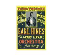 fshsxver EARL HINES, Poster su tela con musica jazz, decorazione per camera da letto, ufficio, camera da letto, regalo, 40 x 60 cm