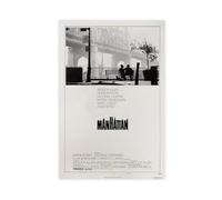 fshsxver Manhattan Woody Allen poster su tela decorazione per camera da letto, ufficio, camera da letto, regalo, 60 x 90 cm