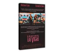 fshsxver Poster su tela con scritta "Leaving Las Vegas", decorazione per camera da letto, ufficio, stanza, regalo, 50 x 75 cm