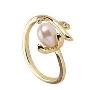 FSJMTQTS Anello da Donna Anello con Perla a Dito Aperto da Donna, Gioiello Cinese for la Mano per la Fidanzata