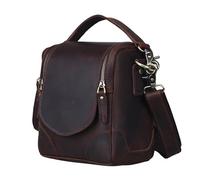 FSJMTQTS Borsa per Macchina Fotografica Borsa for macchina fotografica in pelle Borsa a tracolla for fotografia da uomo