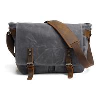 FSJMTQTS Borsa per Macchina Fotografica Borsa fotografica reflex da uomo, borsa a tracolla, borsa fotografica retrò(Dark gray)
