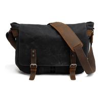 FSJMTQTS Borsa per Macchina Fotografica Borsa fotografica reflex da uomo, borsa a tracolla, borsa fotografica retrò(Schwarz)