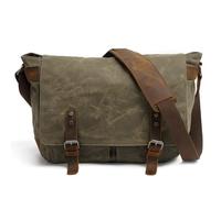 FSJMTQTS Borsa per Macchina Fotografica Borsa fotografica reflex da uomo, borsa a tracolla, borsa fotografica retrò(verde)