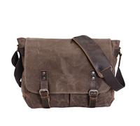 FSJMTQTS Borsa per Macchina Fotografica Borsa fotografica reflex da uomo, borsa a tracolla, borsa fotografica retrò(Coffee)