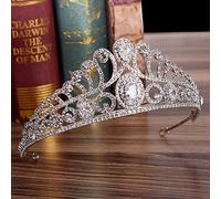 FSJMTQTS Corone per Donne Womens Tiara Crown Birthday Crown Crown Princess Beauty Contest Bridal Bridal per Il Ballo di Compleanno(Bianca)
