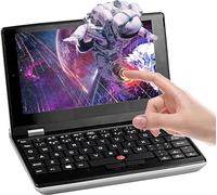 Fsjun Mini laptop 2025, touchscreen da 7,0 pollici, Celeron N4000 (fino a 2,6 GHz), 12 GB RAM, SSD da 1 TB, Win11/Office 2019, tutto in metallo, ultra leggero, notebook ad alte prestazioni, protezione