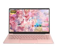 Fsjun Win 11Pro/Office 2019: laptop in oro rosa da 14 pollici, 8 G RAM 256 G, display IPS FHD, 4 core-4 thread J4105, ultra sottile, USB3.0, HDMI, PC, notebook (8 + 512 G)