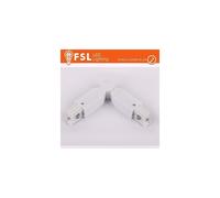 Mediamondo-IT - Fsl Connettore Forma L Con Angolo Regolabile Per Binario Trifase - Colore Bianco