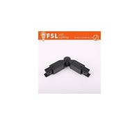 Connettore L Regolabile Nero per Binario Trifase FSL - Ideale Illuminazione