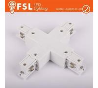 FSL Connettore Forma X per binario Trifase - Colore BIANCO - FLT4-WX