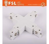 FSL Connettore X per binario Trifase, Bianco - Accessorio Illuminazione