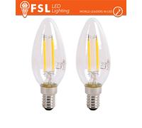 Fsl Lampada Filamento Olive C35 4W 3000K E14 - Confezione 2PACK