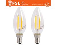 Fsl Lampada Filamento Olive C35FC 6.5W 3000K E14 - Confezione 2PACK
