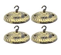 FSLiving Baldacchino da soffitto retrò con ganci, set da 4 pezzi, vintage oro rosa per lampade a sospensione e lampade fai da te, robusti ganci da soffitto per fioriere sospese e piante sospese