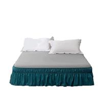 FSLQNX Gonne da Letto Good Value For Price Wrap Around Bed Skirt For All Beds 45 CM High Elastic Dust Ruffles Wrinkle And Amp Fade Resistant Soft Fabric(135 * 200 * 48CM)