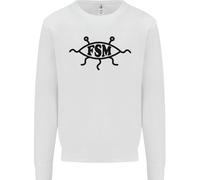 FSM CHIESA FLYING SPAGHETTI MONSTER ATHEO Uomo Felpa Maglione