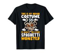 FSM My Human Costume I'm Really The Flying Spaghetti Monster Maglietta