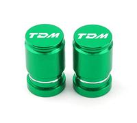 FSMAQNHG Per YH TDM850 TDM900 TDM 850 900 Tutti Gli Anni Di Alluminio Di CNC Valvola Del Pneumatico Air Port Tappo Di Copertura Accessori Moto(VERDE)