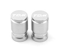 FSMAQNHG Per YH TDM850 TDM900 TDM 850 900 Tutti Gli Anni Di Alluminio Di CNC Valvola Del Pneumatico Air Port Tappo Di Copertura Accessori Moto(D'argento)