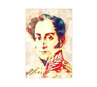 FSMFBGD Poster su tela di Simon Bolivar, decorazione per camera da letto, ufficio, stanza, regalo, 40 x 60 cm