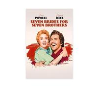 FSMFBGD Poster su tela, motivo: Seven Brides for Seven Brothers, decorazione artistica da parete per soggiorno e camera da letto, 20 x 30 cm
