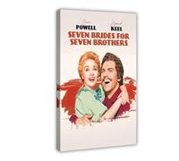 FSMFBGD Poster su tela, motivo: Seven Brides for Seven Brothers, decorazione per camera da letto, ufficio, stanza, regalo, 40 x 60 cm