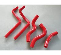 FSMOTO Tubo flessibile del refrigerante del radiatore del silicone per Hon-da CR125R CR125 2000 2001 2002 CR 125 R 02 (ROSSO)