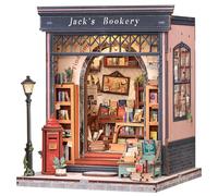 Fsolis Book Nook Kit & Casa delle bambole - Miniatura creativa, modello per scaffali, ottima scelta per gli appassionati di letteratura e storia, idea regalo per adulti e ragazzi (Jack's Bookery)