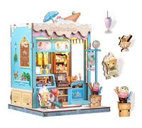 Fsolis Book Nook Kit - Case delle bambole con illuminazione a LED per mondi unici ragazzi e ragazze - Oggetto Decorativo per la Casa e l'Ufficio(Bella's Ice Cream)