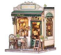 Fsolis Book Nook Kit - Miniatura Casa Delle Bambole Coffee Shop - Set puzzle 3D per la decorazione della libreria - Regalo senza tempo per ragazze e donne artistiche (Sunny Cafe)