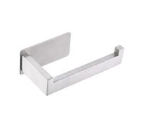 FSorce Porta rotolo di carta igienica in acciaio inox 304 senza chiodi Distributore di rotoli di carta igienica da cucina Accessori for il bagno(Silver)