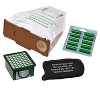 FSProdukte Set risparmio: 6 sacchetti in microfibra, 1 filtro igienico, 1 filtro antiodore e 10 cartucce profumate adatte per Vorwerk Folletto 130/131